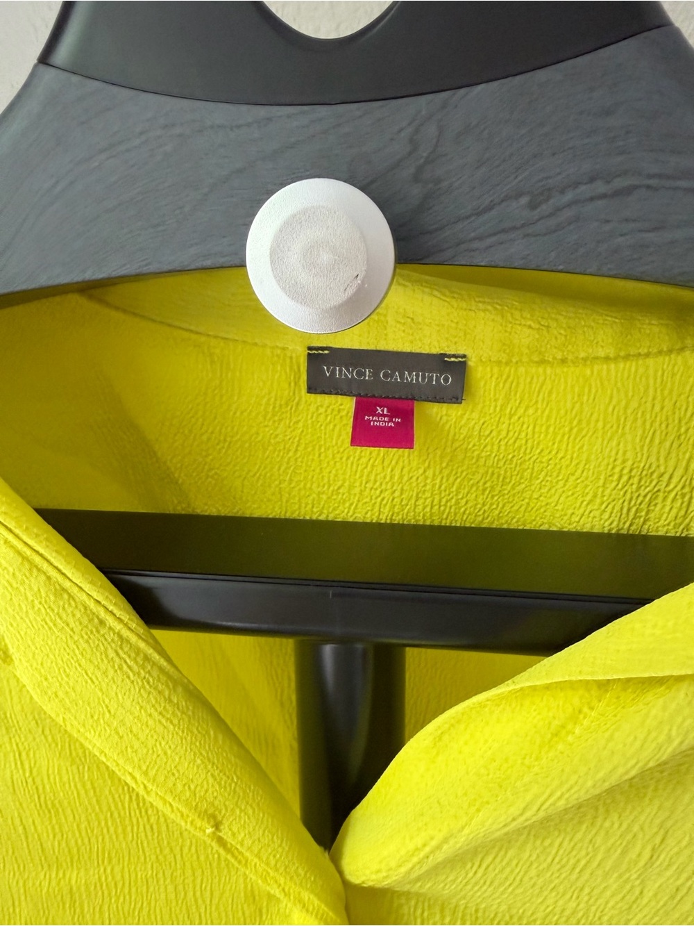 Vince Camuto Bright Yellow Button-Front Long-Sleeve Shirt - Picture 4 of 5